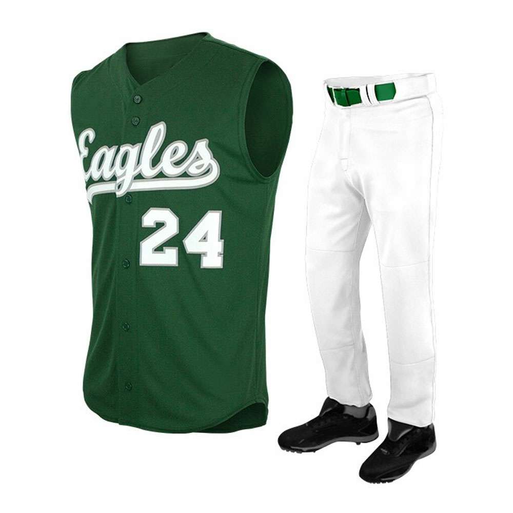 Green and White Baseball Uniform